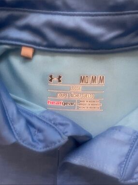 Under Armour Light Blue HeatGear Loose Fit Athletic Top